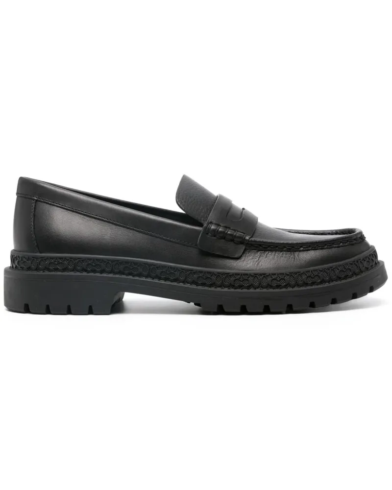 Coach Klassische Penny-Loafer Schwarz