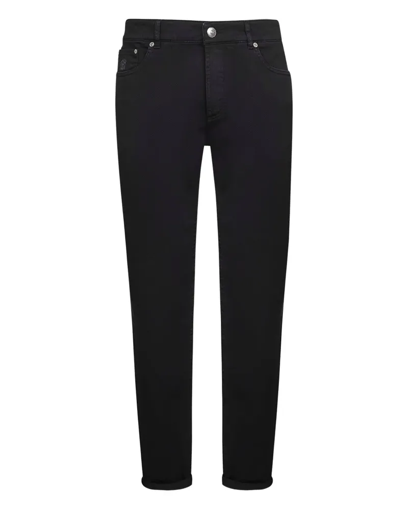 Brunello Cucinelli Bestickte Jeans - Schwarz Schwarz