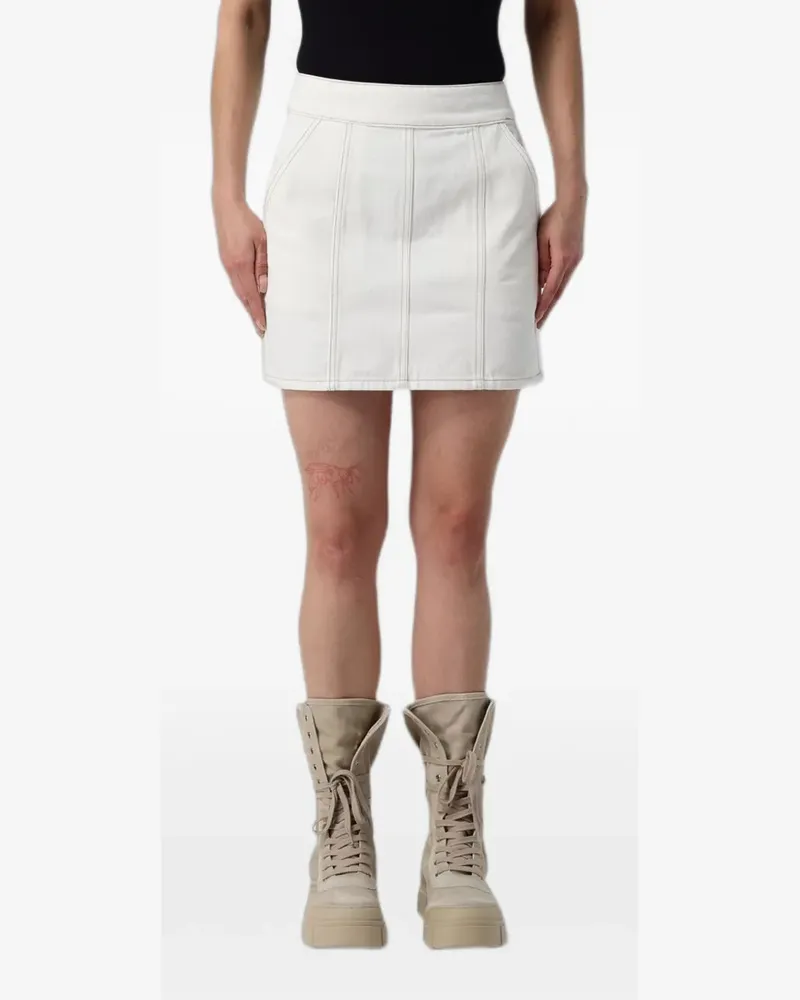 Armani Exchange Jeans-Minirock mit Einsätzen - Weiß Weiß