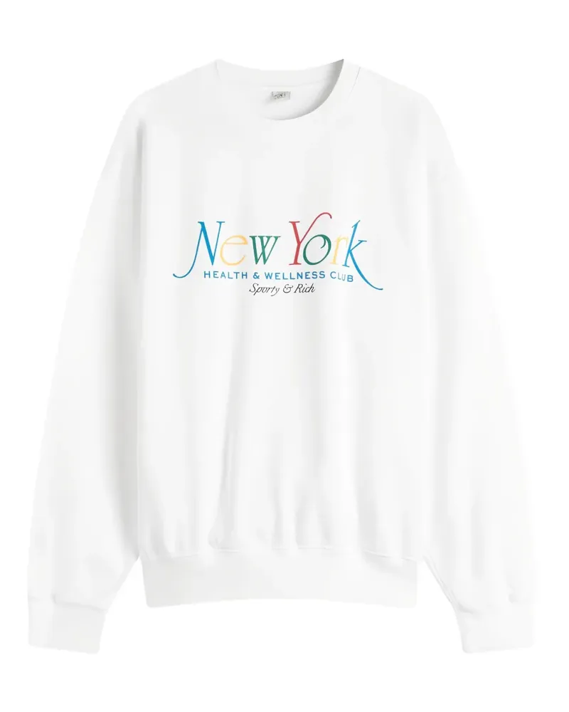 SPORTY & RICH Sweatshirt mit rundem Ausschnitt - Weiß Weiß
