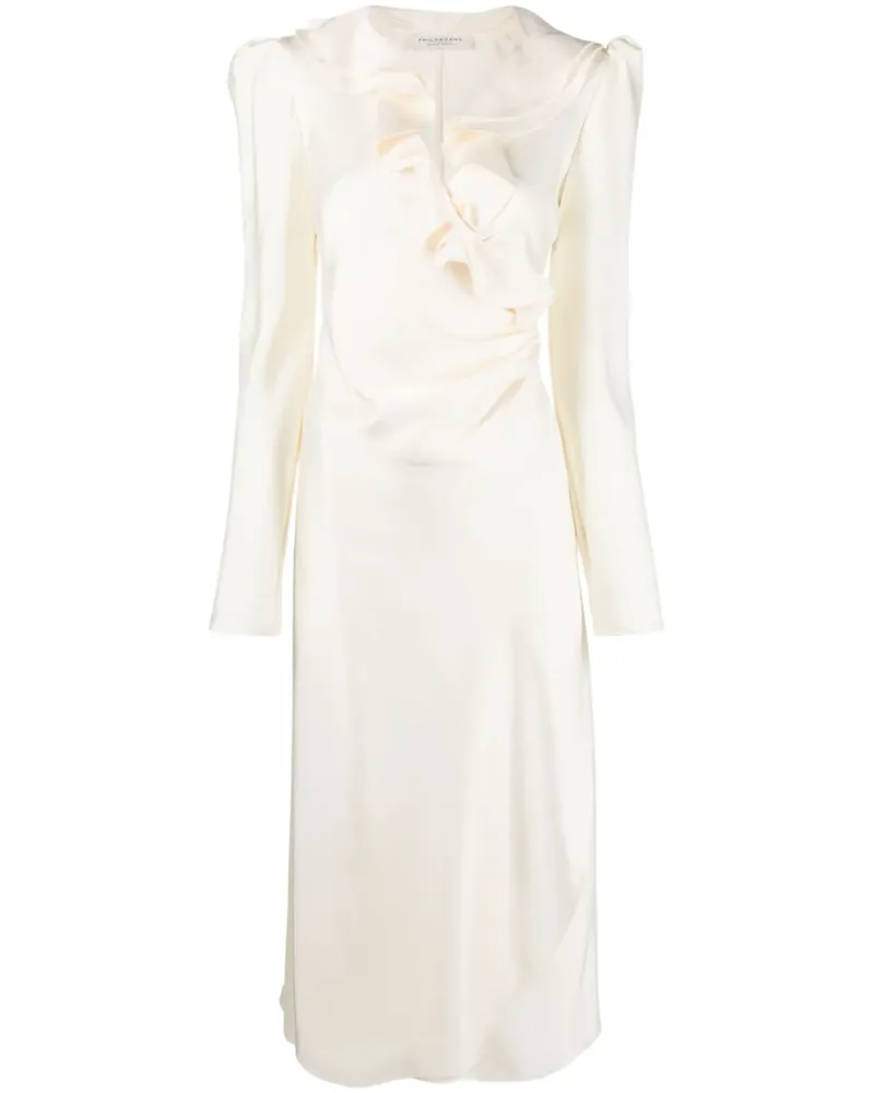 Philosophy Di Lorenzo Serafini Wickelkleid mit Volant-Saum - Weiß Weiß