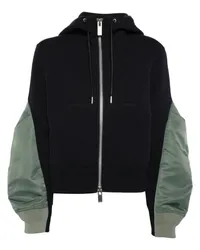 Sacai Nylon Twill x Sponge Sweat Hoodie Blau