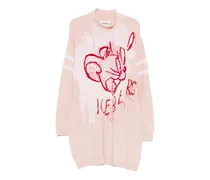 Minikleid mit grafischem Print - Rosa