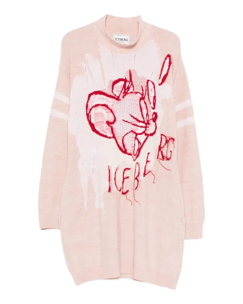 Iceberg Minikleid mit grafischem Print - Rosa Rosa