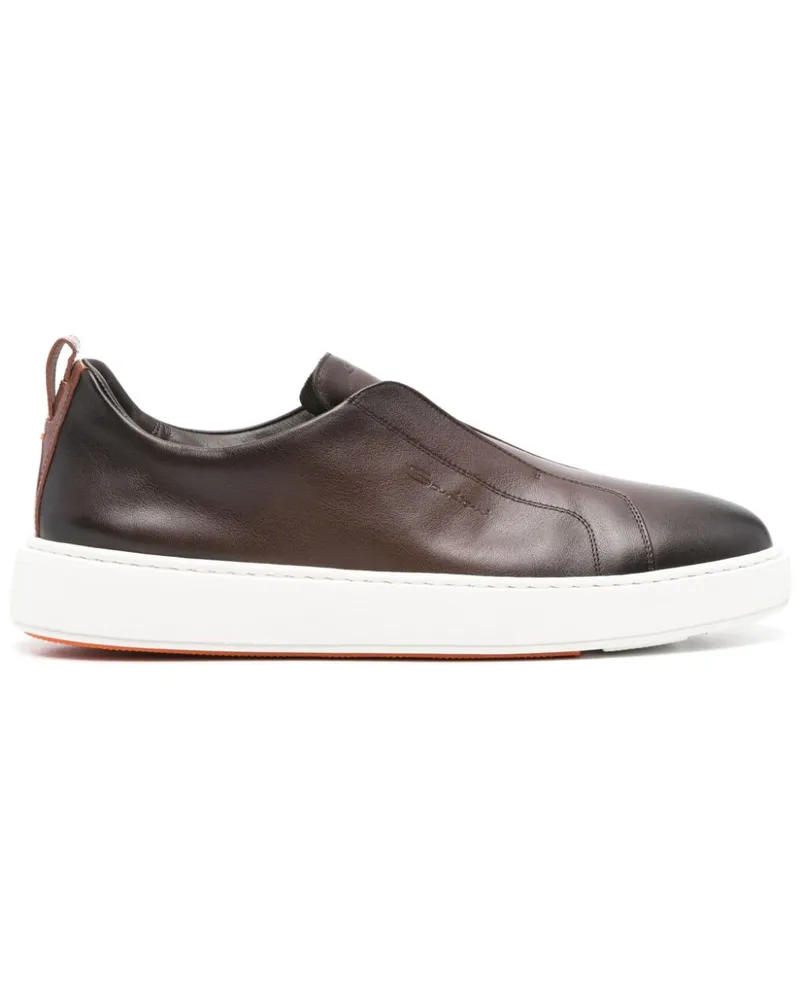 Santoni Sneakers aus Leder - Braun Braun