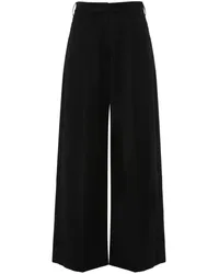 Simone Rocha Wide-Leg-Hose mit Bundfalten Schwarz