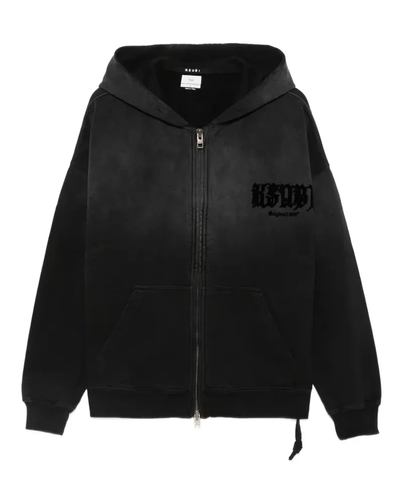 ksubi Kstudio Ekcess logo-print zip-up hoodie - Schwarz Schwarz