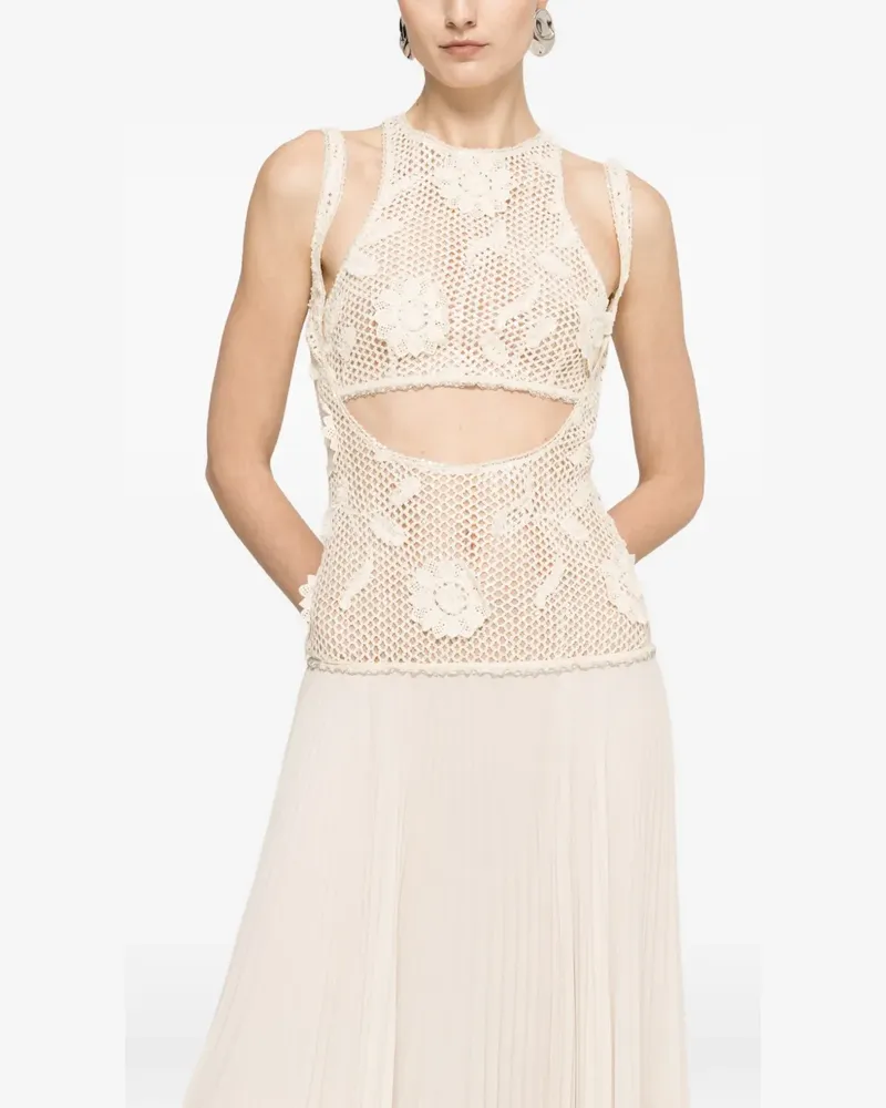 NISSA Maxikleid mit gehäkeltem Einsatz - Nude Nude