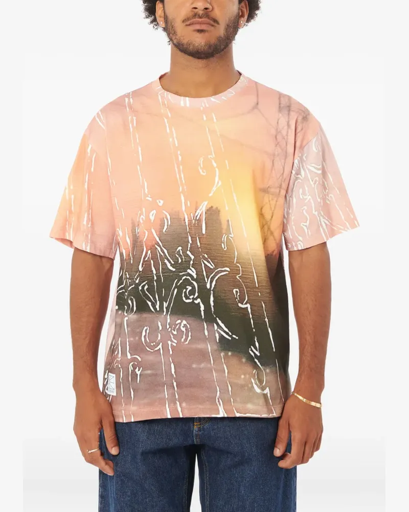 PACCBET RASSVET Kyler Dawn T-Shirt mit grafischem Print - Orange Orange