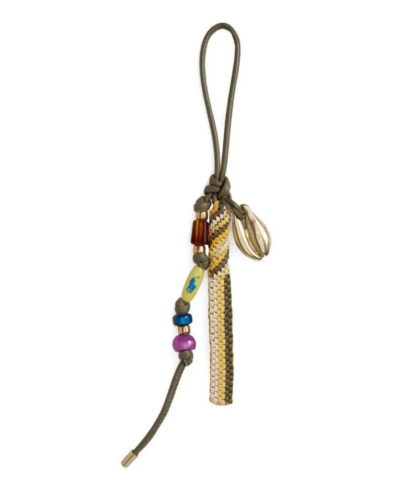 Ralph Lauren beaded-embellishment keyring - Grün Grün