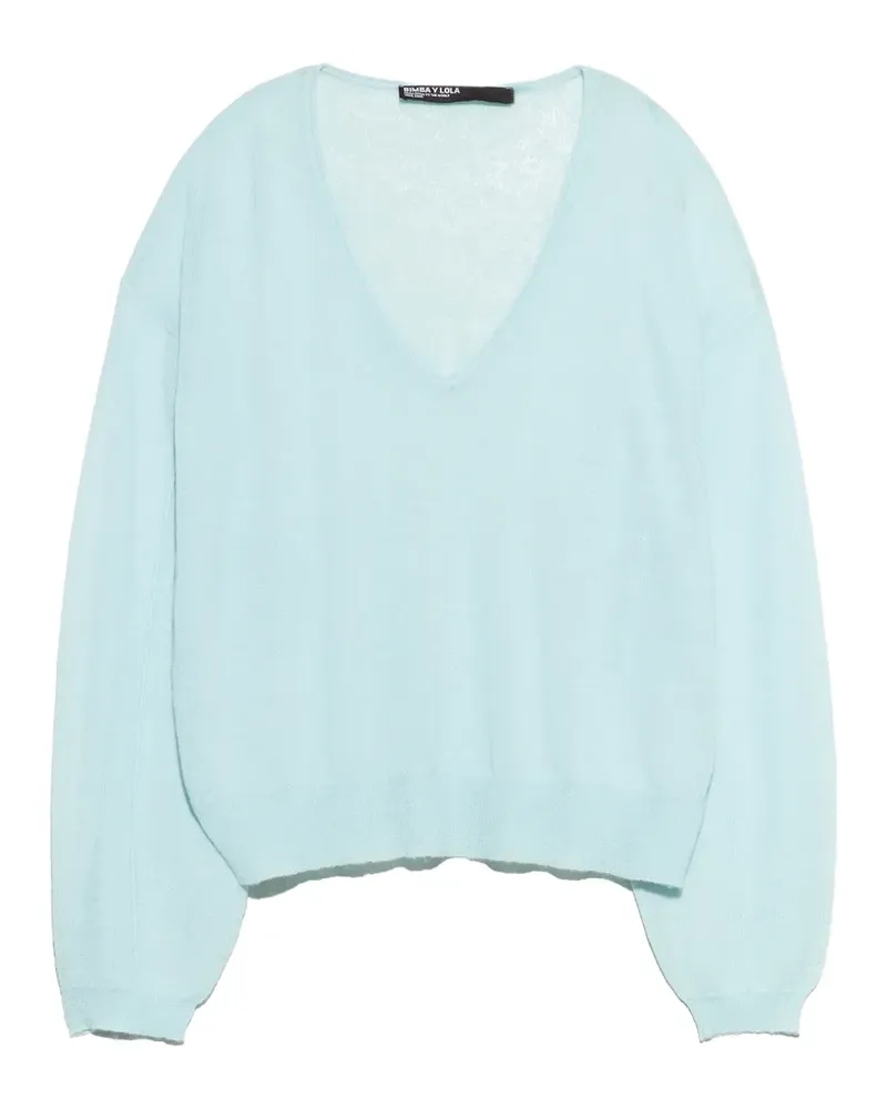 BIMBA Y LOLA Pullover mit V-Ausschnitt - Blau Blau