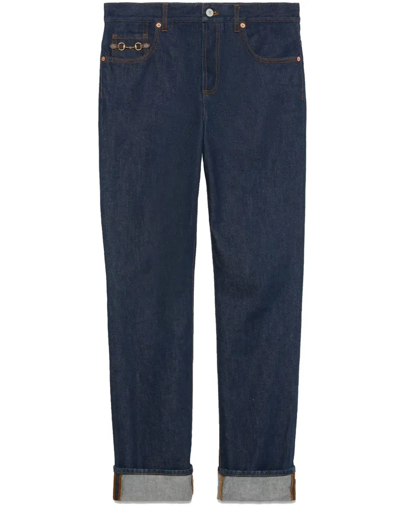 Gucci Jeans mit Horsebit-Detail - Blau Blau