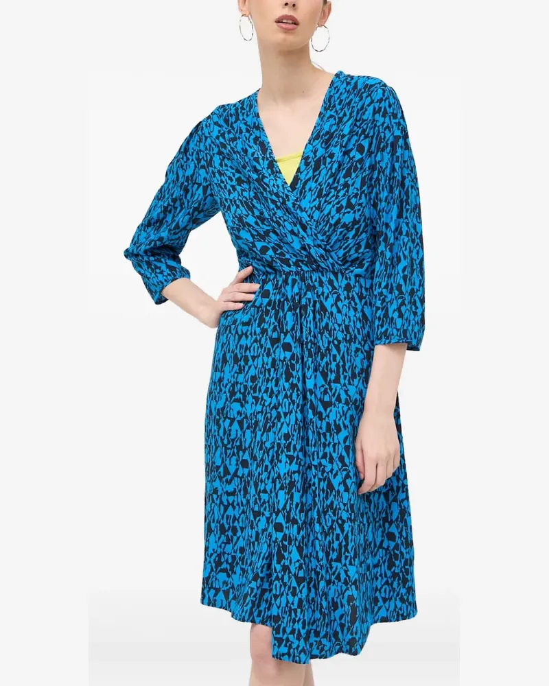 HUGO BOSS abstract-print mini dress - Blau Blau
