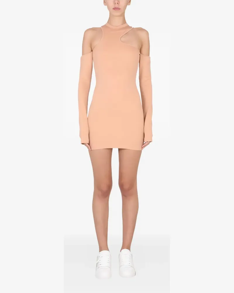 OFF-WHITE long-sleeve mini dress - Nude Nude