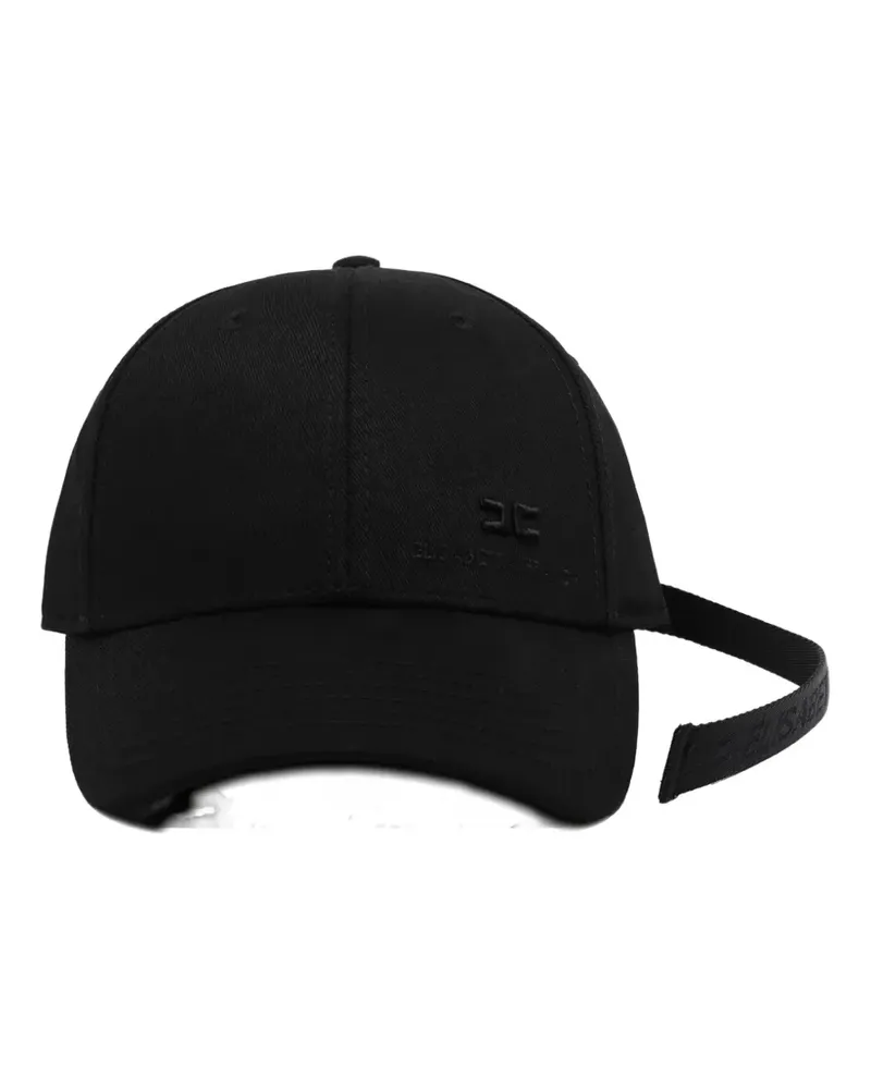 Elisabetta Franchi logo-embroidered cap - Schwarz Schwarz