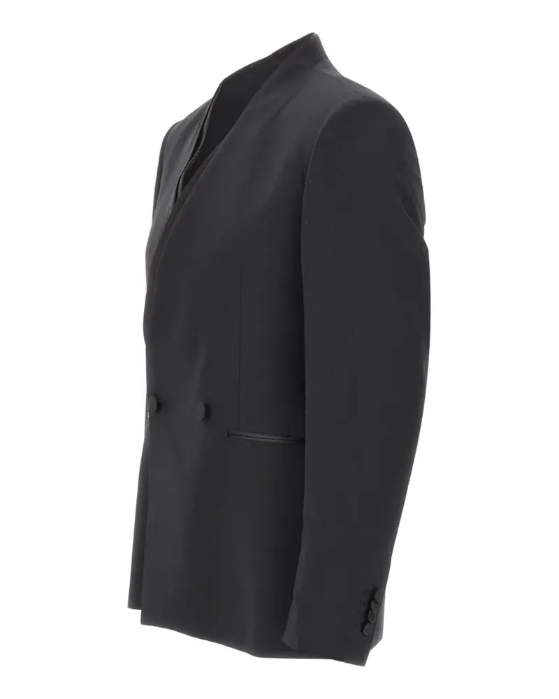 Tagliatore double-breasted V-neck blazer - Schwarz Schwarz