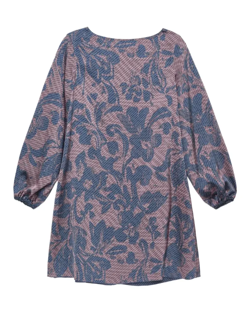 Maliparmi Sweet Foliage Minikleid mit Blumenprint - Blau Blau