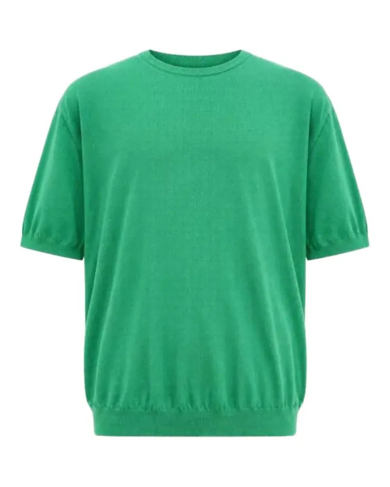 Malo fine-knit short-sleeve T-shirt - Grün Grün