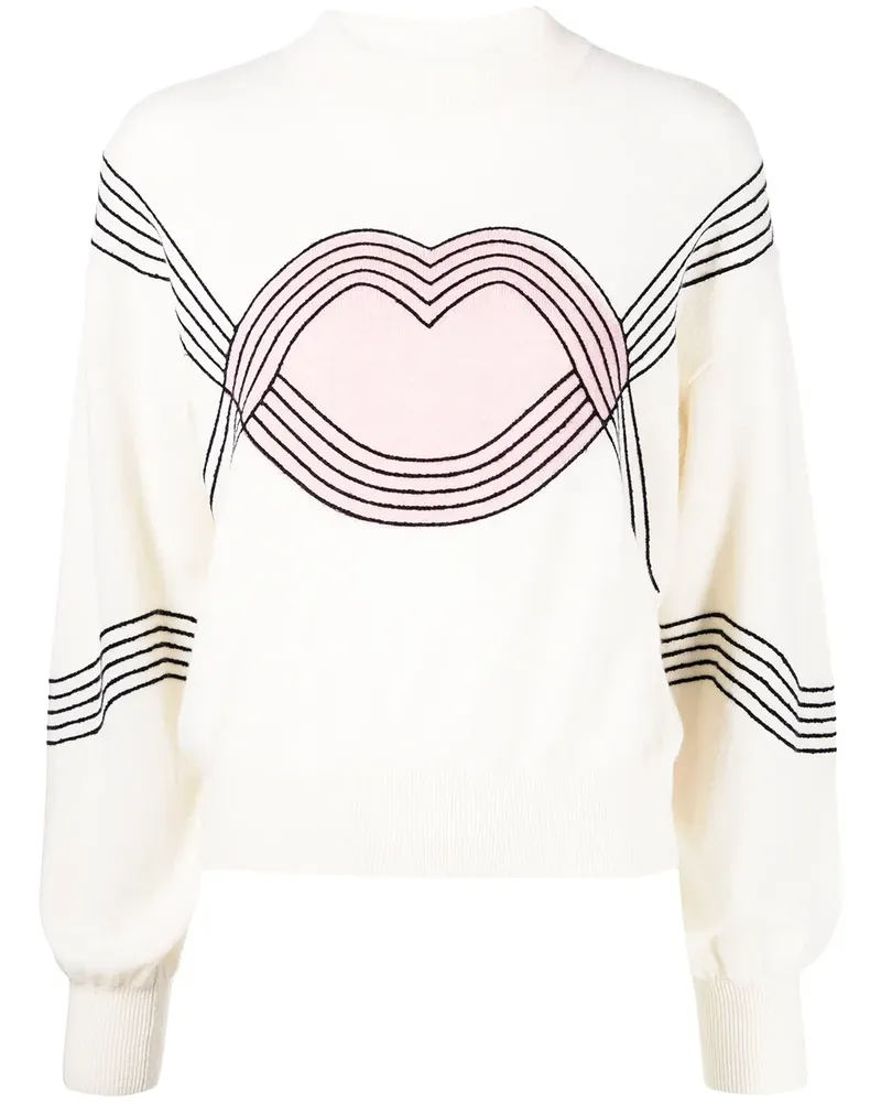 Markus Lupfer Pullover mit grafischem Muster - Weiß Weiß