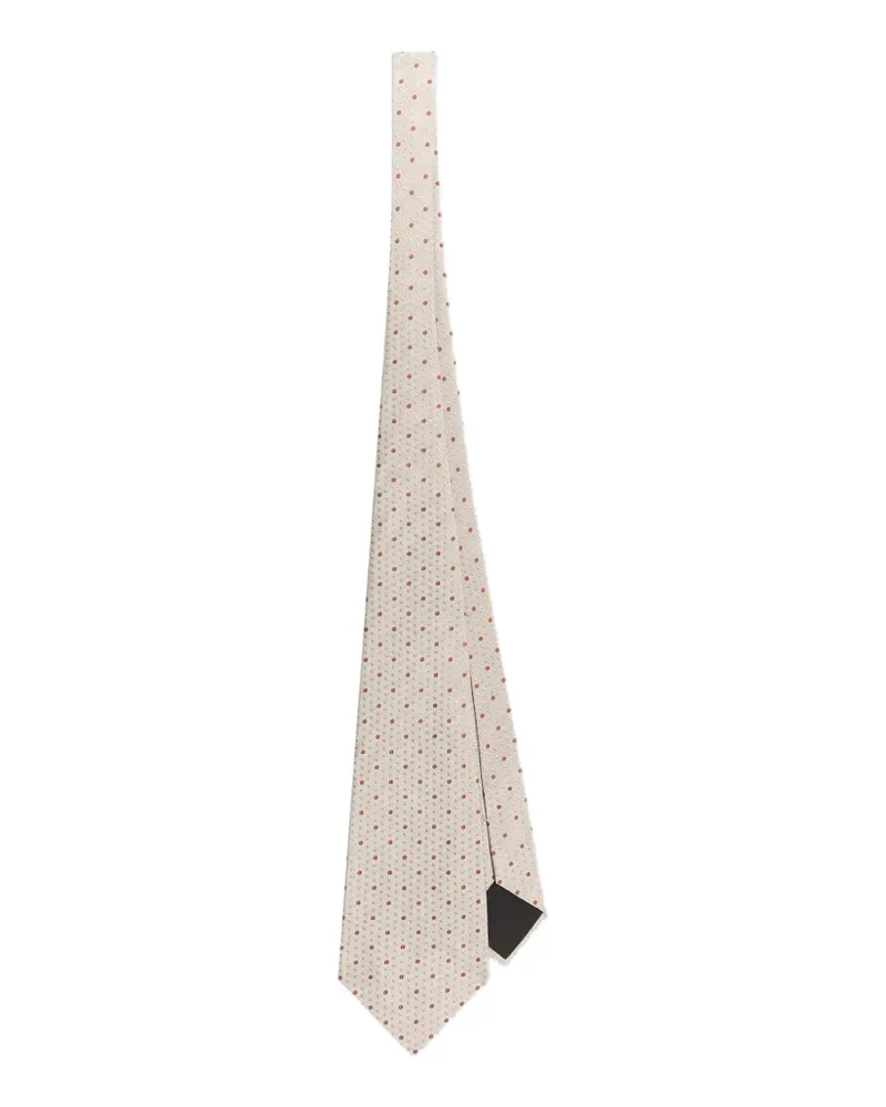 Dolce & Gabbana Jacquard-Krawatte mit Polka Dots - Nude Nude