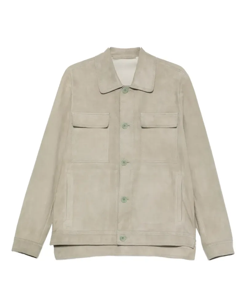 Salvatore Santoro leather shirt - Grün Grün