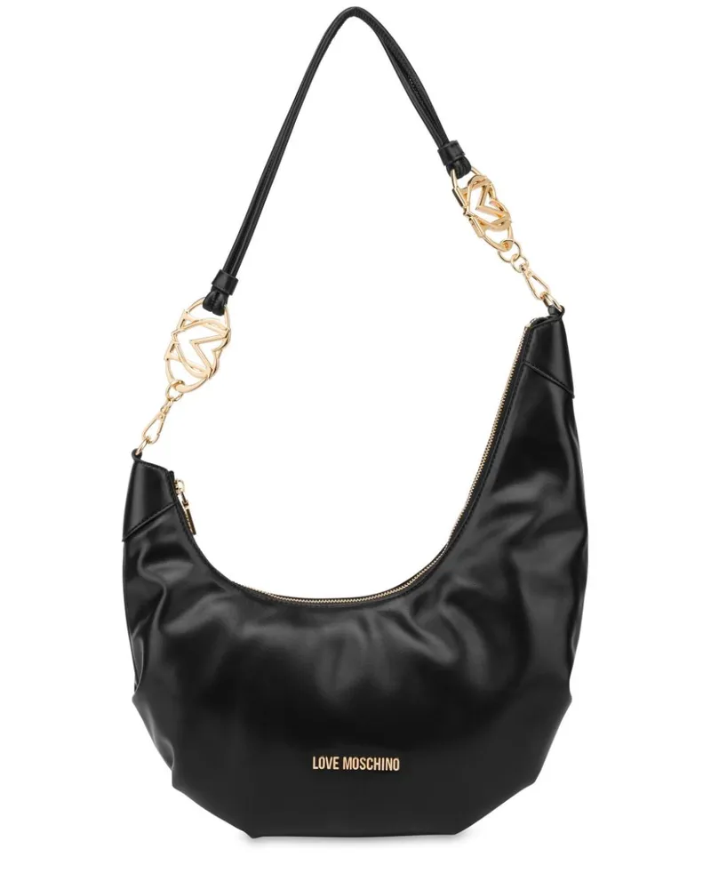 Moschino Schultertasche mit Logo - Schwarz Schwarz
