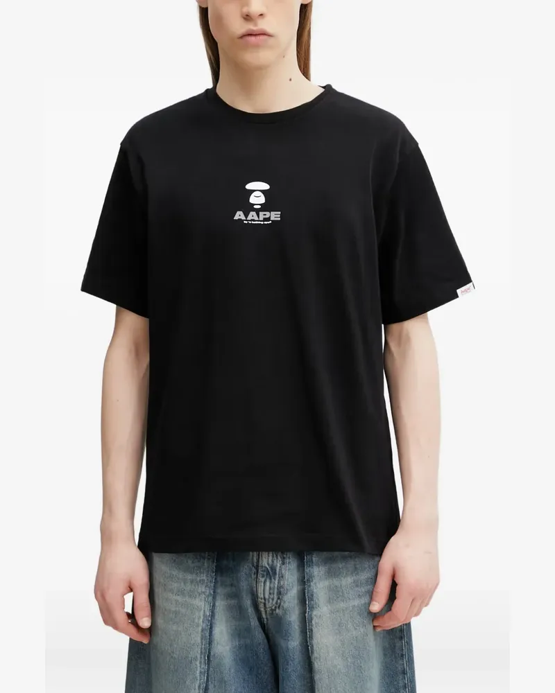 BAPE logo-print T-shirt - Schwarz Schwarz