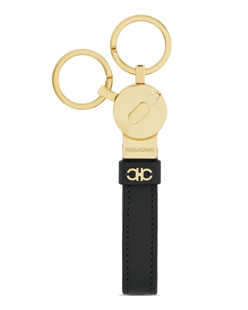 Ferragamo Schlüsselanhänger mit Logo-Prägung - Schwarz Schwarz