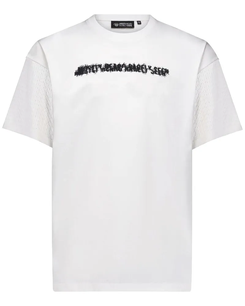 Mostly Heard Rarely Seen T-Shirt mit Logo-Stickerei - Weiß Weiß