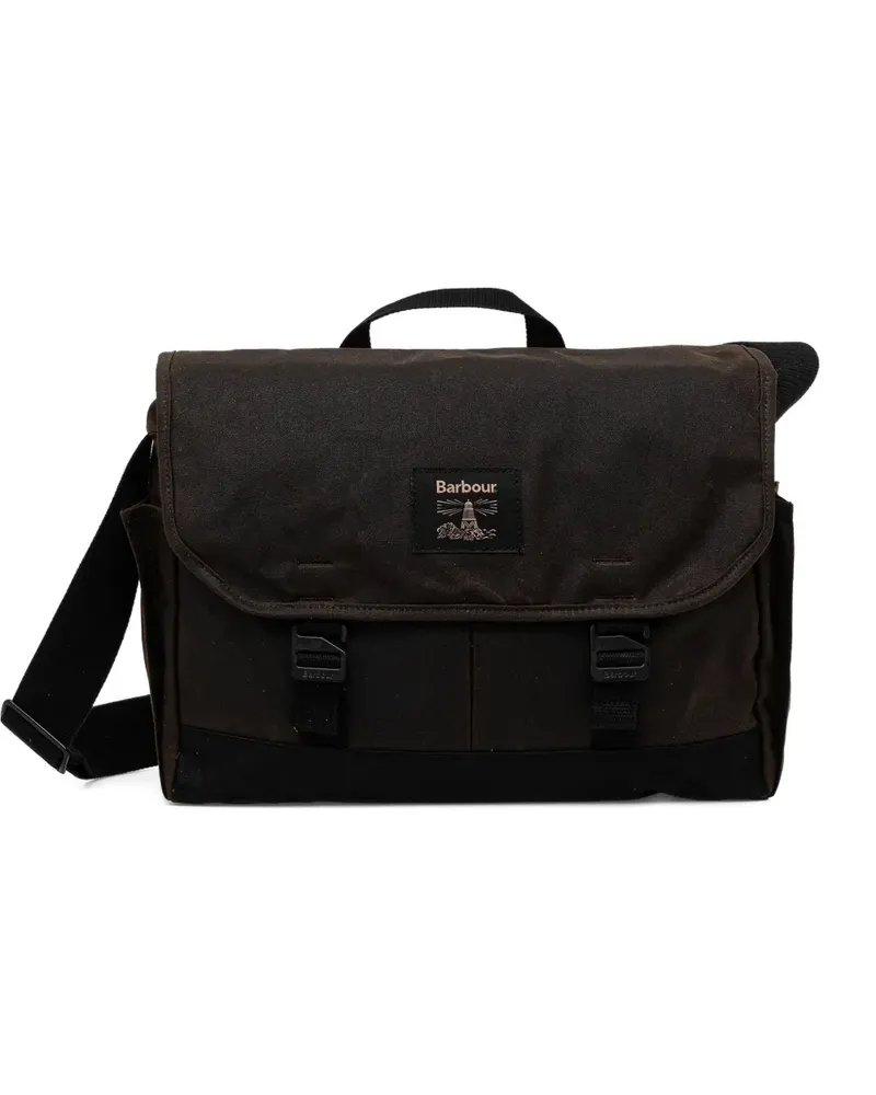 Barbour logo-patch satchel - Braun Braun