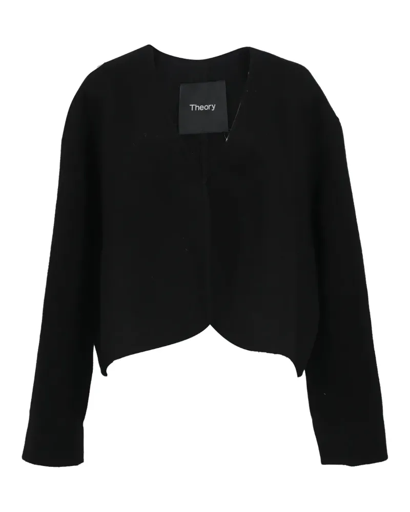 Theory Jacke mit V-Ausschnitt - Schwarz Schwarz