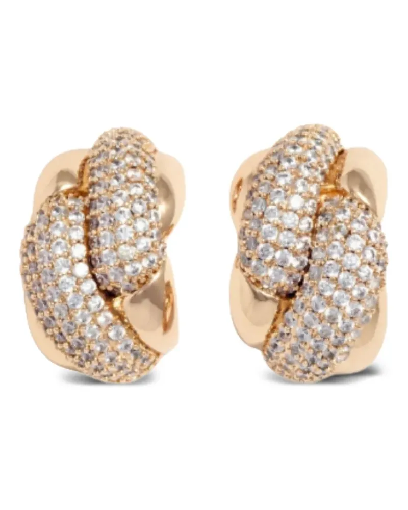 Self-Portrait Ohrringe mit Kristallen - Gold Gold