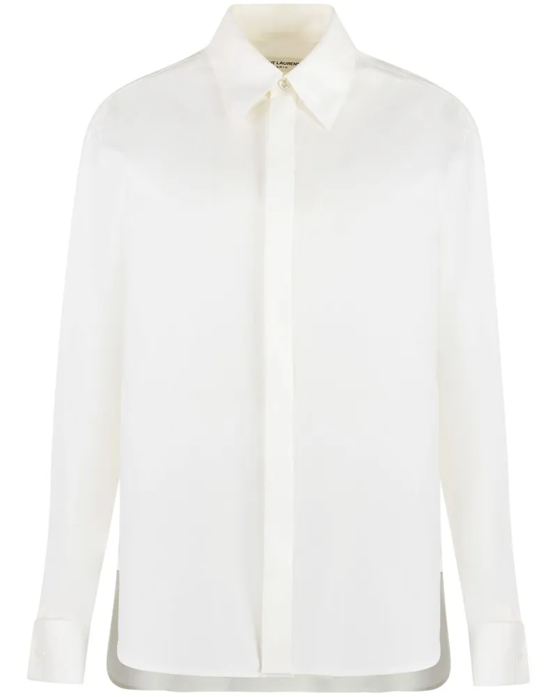 Saint Laurent Langärmeliges Hemd - Weiß Weiß