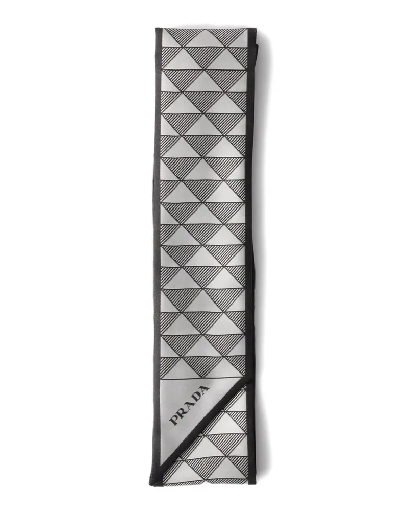 Prada Seidenschal - Grau Grau