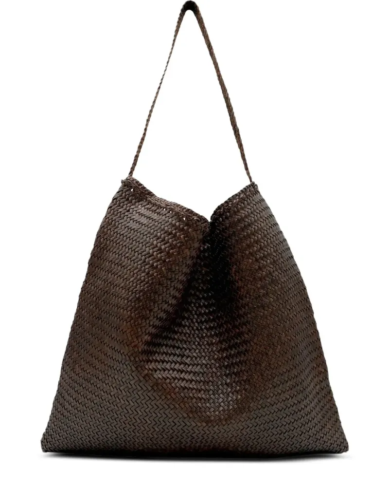 Dragon Diffusion Schultertasche mit Webmuster - Braun Braun