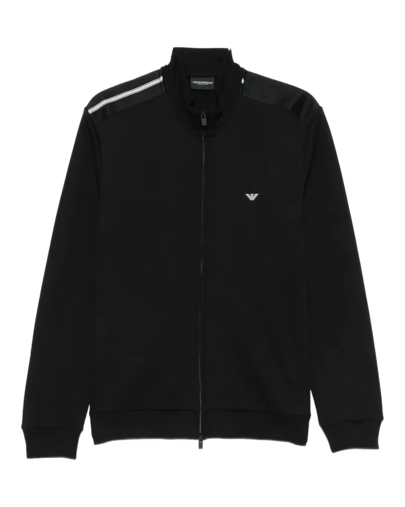 Emporio Armani logo-plaque zip-up tracksuit - Schwarz Schwarz