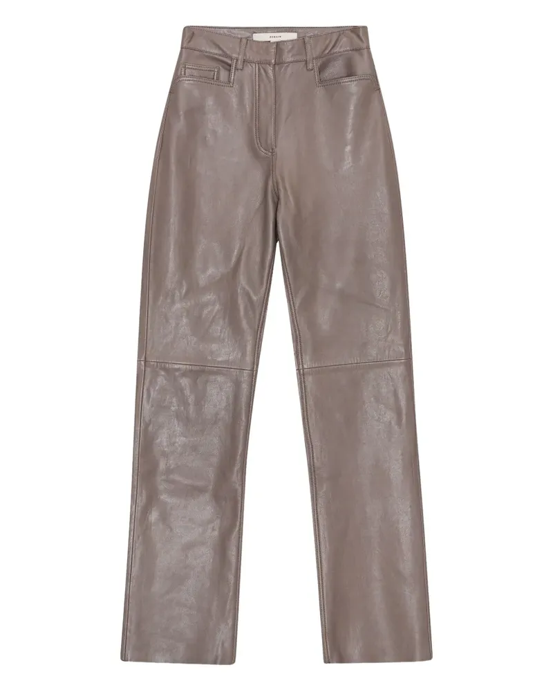REMAIN Lederhose mit hohem Bund - Braun Braun