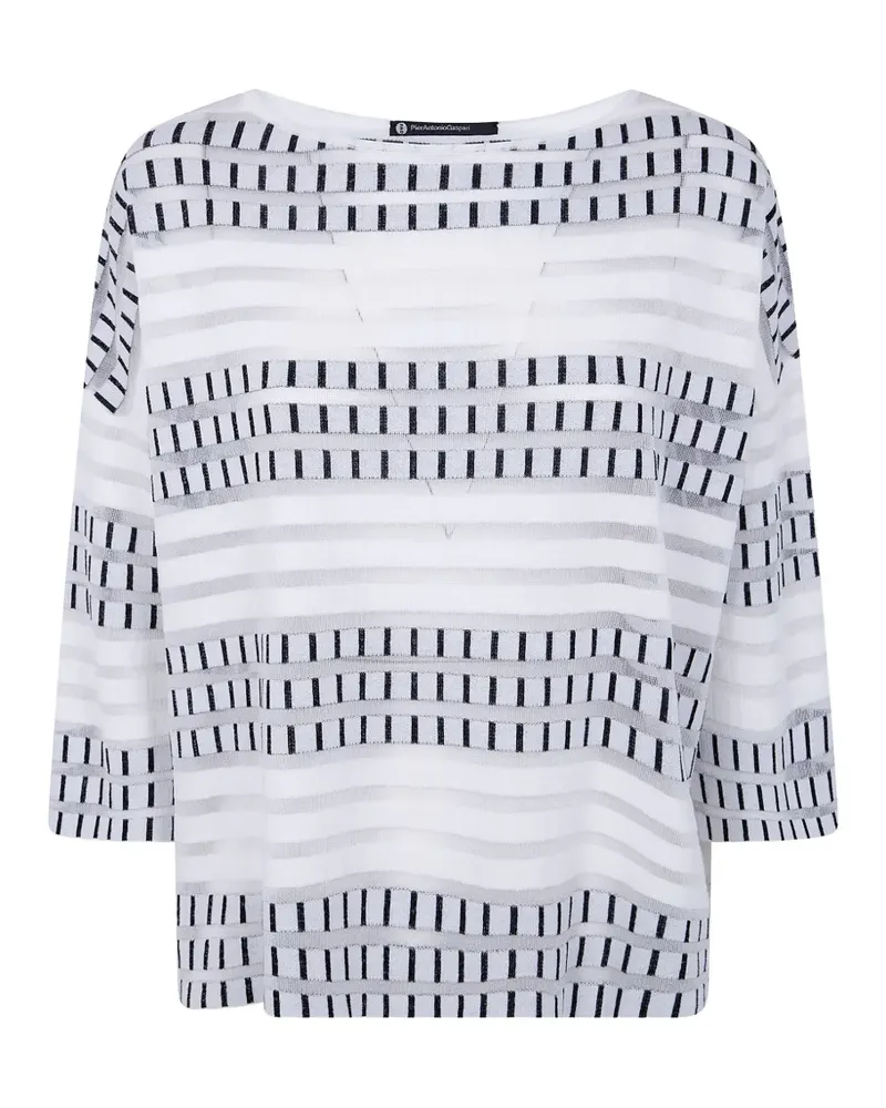 Pier Antonio Gaspari striped sweater - Weiß Weiß