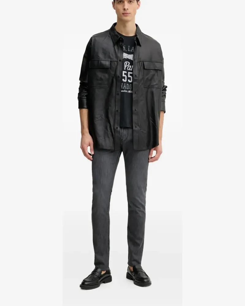 Emporio Armani Jeans mit Logo-Patch - Schwarz Schwarz