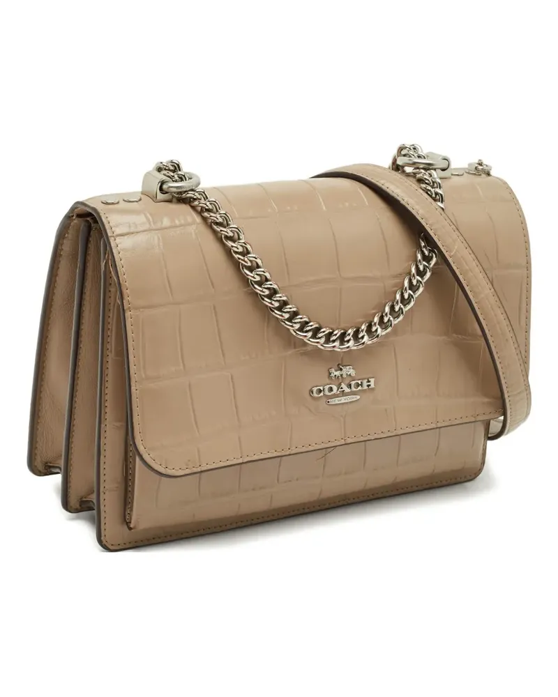 Coach Klare croc-embossed crossbody bag - Nude Nude