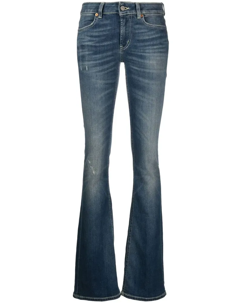 Dondup Halbhohe Bootcut-Jeans - Blau Blau