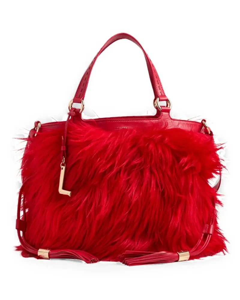 Lancel medium Premier Flirt fur-texture bucket bag - Rot Rot