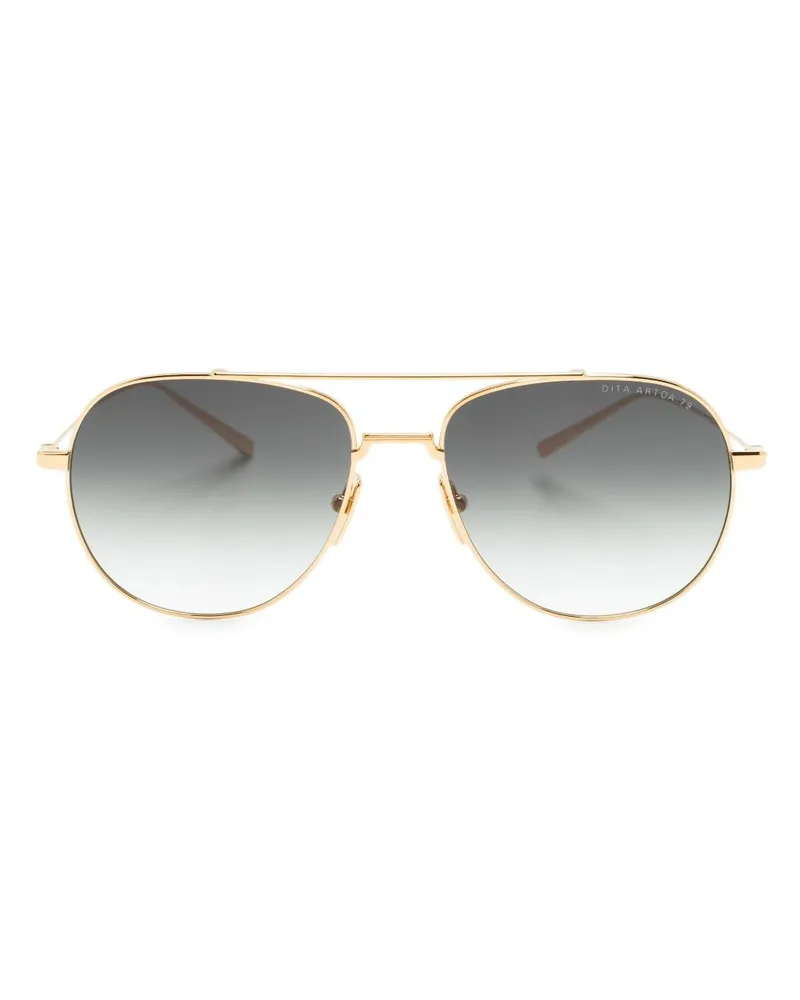DITA Sonnenbrille mit rundem Gestell - Gold Gold