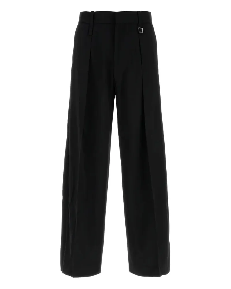 Wooyoungmi Wide-Leg-Hose mit Bundfalten - Schwarz Schwarz