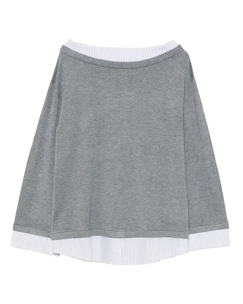 Tout a Coup Oberteil im Layering-Look - Grau Grau