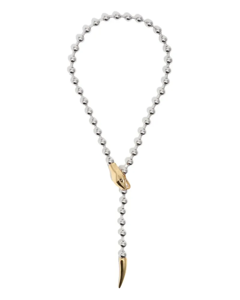 BIMBA Y LOLA beaded snake necklace - Silber Silber