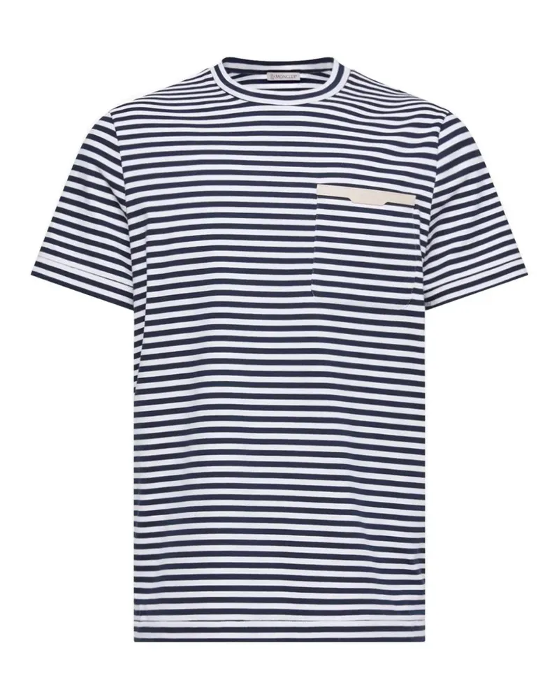 Moncler Gestreiftes T-Shirt - Blau Blau