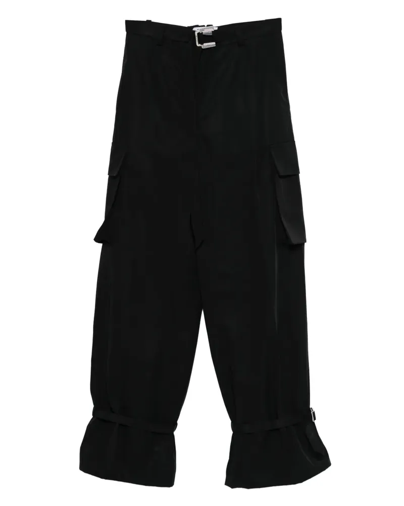 ATTICO buckle-detail pocket trousers - Schwarz Schwarz