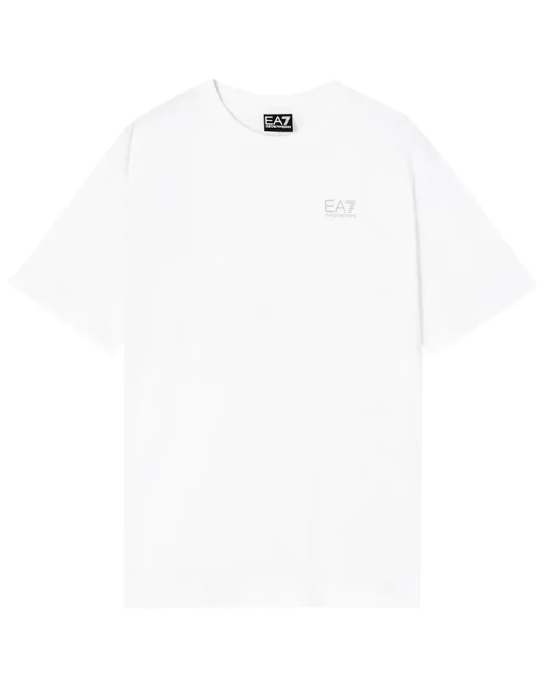 EA7 T-Shirt mit Logo-Print - Weiß Weiß