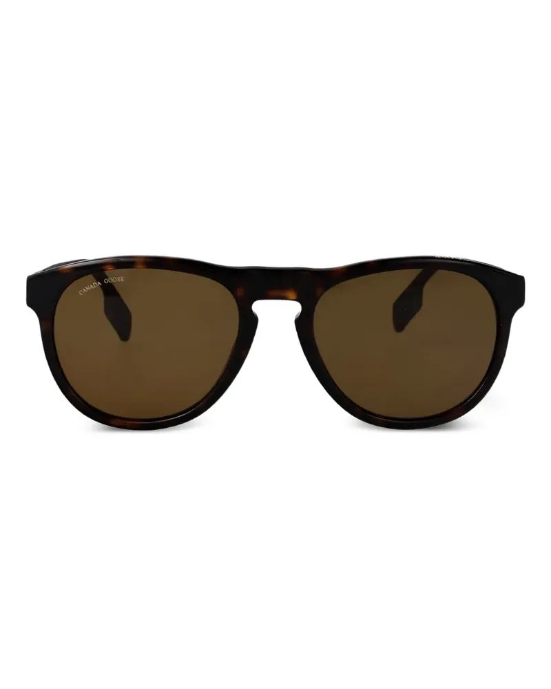 Canada Goose Sonnenbrille mit rundem Gestell - Braun Braun